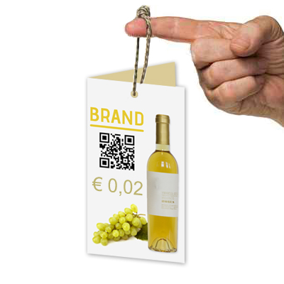 Cartellini etichette a due ante