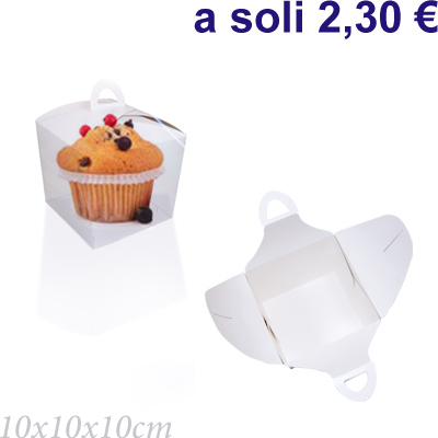Trasparente con maniglia 10x10x10cm
