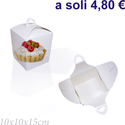 Trasparente con maniglia 10x10x15cm