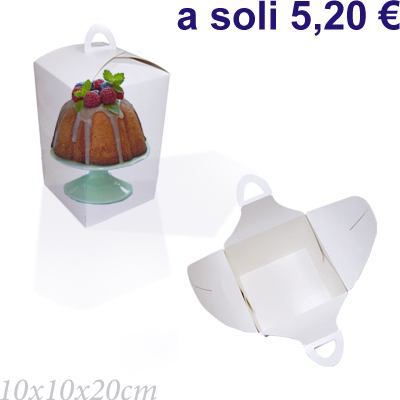 Trasparente con maniglia 10x10x20cm