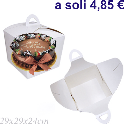 Trasparente con maniglia 29x29x24cm