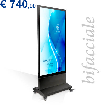 Led-Bifacciale con ruote 60x120
